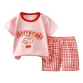 thumbnail image 1 of NIEWTR Toddler Baby Boys Summer Outfits Short Sleeve Cartoon Print T-Shirt Tops & Elastic Shorts Sets 2Pcs Boys Cotton Summer Pjs For 18-24 Months Pajamas Set ,2-3 Years, 1 of 3