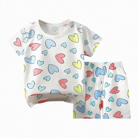 NIEWTR Toddler Baby Clothes Boy Cotton Summer Short Sleeve T-Shirt and Short Set(Light Yellow,6-12 Months)