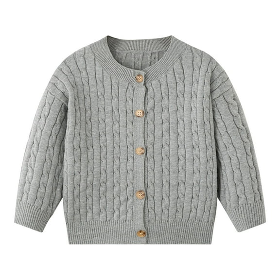 XZNPDUCQ Toddler Baby Girl Boy Knit Cardigan Sweater Long Sleeve Open Front Sweater Fall Winter Clothes Cardigan Coats Sweatshirt Sweaterï¼3-4 Yearsï¼Greyï¼