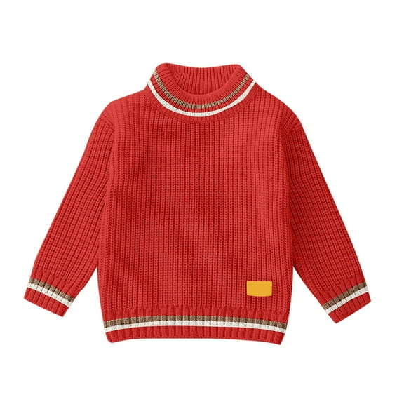NIEWTR Toddler Baby Girl Boy Knit Cardigan Sweater Long Sleeve Open Front Sweater Infant Fall Winter Clothes Cardigan Sweaters Coats Sweatshirt Sweater Uniform（6-7 Years，Red）