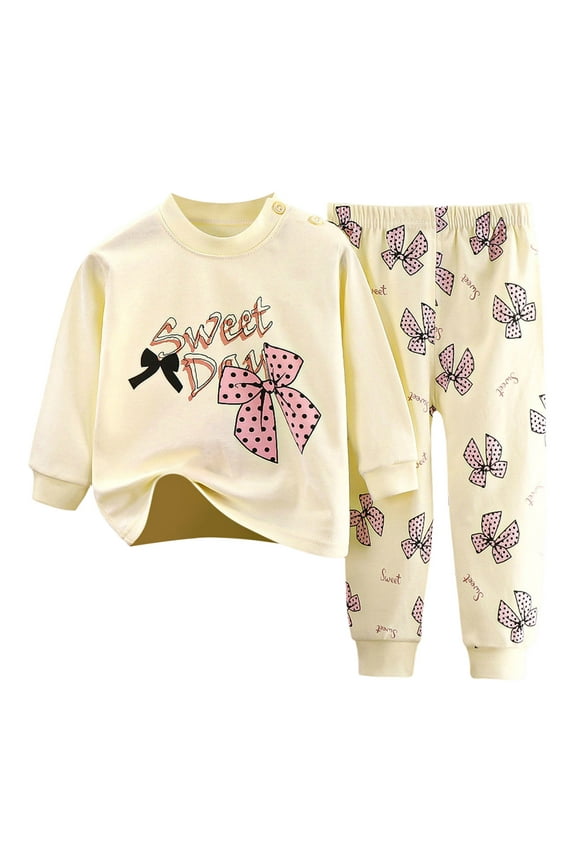 Toddler Baby Girl Clothes 1T 2T 3T 4T 5T Fall Winter Outfits Contrast Color Long Sleeve Sweatshirt + Pants Sets for 0 6 12 18 24 M 1t 2t 3t 4t 5t Pajamas & Dailywear Set,4-5 Years