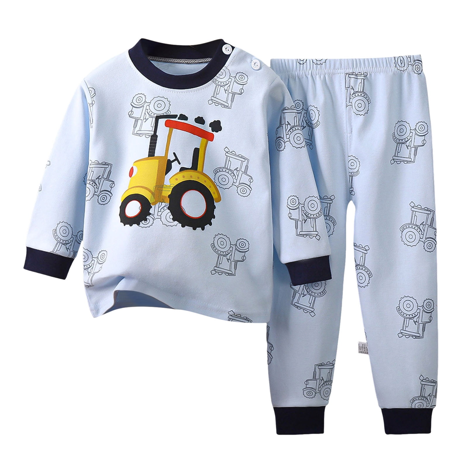 NIEWTR Little Girls Pajamas 2 Piece Set Cotton Sleepwear Toddler Clothes for Kids Baby Ladybug Style PJs Sleepwear Pajamas Long sleeve Pjs(3-6 Months)