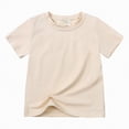 thumbnail image 1 of NIEWTR Toddler Baby Girl Clothes Girl Summer Tops Short Sleeve T-Shirts Toddler Tee Soft Breathable Casual Sport Play Shirts 2T 3T 4T 5T(Beige,2-3 Years), 1 of 4