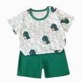 thumbnail image 1 of NIEWTR Toddler Baby Girl Clothes Summer Outfits Long Sleeve Sweatshirt Tops Pants Set for Girls 6 9 12 18 24 Months 2T 3T 4T 5T 6T(A2-Dark Green,2-3 Years), 1 of 3