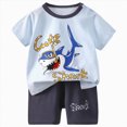 thumbnail image 1 of NIEWTR Toddler Baby Girl Clothes Summer Outfits Long Sleeve Sweatshirt Tops Pants Set for Girls 6 9 12 18 24 Months 2T 3T 4T 5T 6T(A3-Light Blue,18-24 Months), 1 of 5