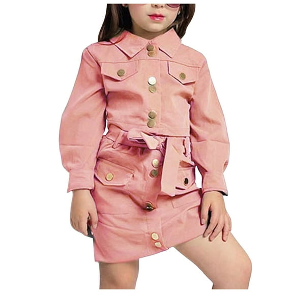 NIEWTR Toddler Baby Girl ColorBlock Clothes - Casual Outfit Cool Print Shorts Tee Bell Bottom Pants Fall Winter Fall 2Pcs Set (12-18 Months,Pink)