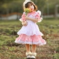 thumbnail image 1 of NIEWTR Toddler Baby Girl Spider Tutu Dress Ball Gown Dress Lace Outfit Vampire Witch (L,Pink), 1 of 4