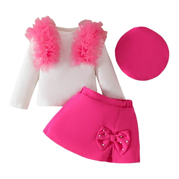 NIEWTR Toddler Baby Girl Fall Outfit Contrast Color Long Sleeve Sweatshirts Stretch Jogger Pants Clothes Set Winter Toddler Girl Outfit For 1t 2t 3t 4t 5t 6t,2-3 Years