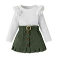 thumbnail image 1 of NIEWTR Toddler Baby Girl Fall Winter Clothes Contrast Color Girl Outfit Letter Long Sleeve Sweatshirt Pullover and Jogger Pants or Skirt Set, 1 of 6