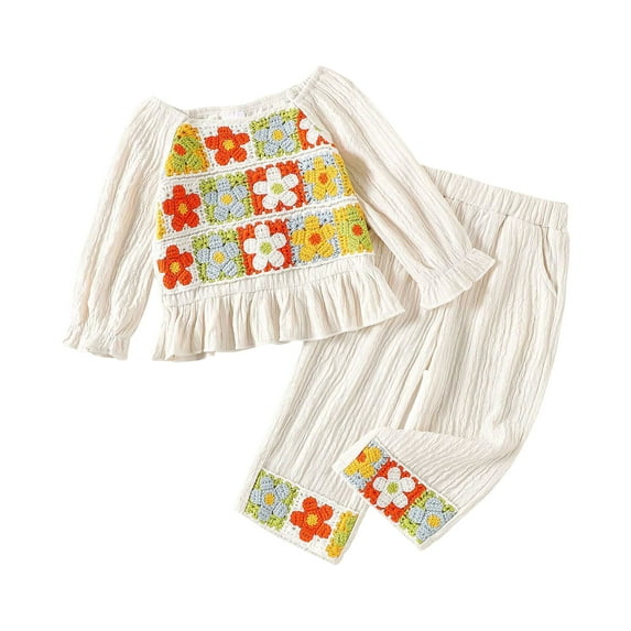 NIEWTR Toddler Baby Girl Girl Fall Winter Clothes Solid Color Pants Or Skirt Sweatshirt Jogger Pants Set 2 Piece Sweatsuit Outfits Girl Gift Set Pajamas & Dailywear Set,12-18 Months