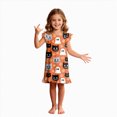 thumbnail image 1 of NIEWTR Toddler Baby Girl Halloween Dress Outfit Little Baby Girl Summer Fall Gingham Palid Dress Cute Pumpkin Embroidery Lace Flying Sleeve A-Line Dress, 1 of 7