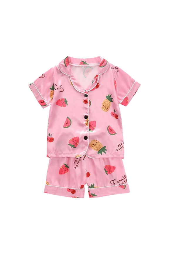 Toddler Baby Girl Outfits Floral Summer Clothes Infant Spring Waffle Short Sleeve Shirt Tops Cute Shorts Set T-Shirt Set 18-24 Months Red
