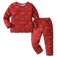 thumbnail image 1 of NIEWTR Toddler Baby Girl Silk Pajamas Set Floral Print Long Sleeve Button Shirt Pants Matching Pjs Lounge Set Christmas Pajamas Sets (3-4 Years,Red), 1 of 9