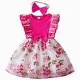 thumbnail image 1 of NIEWTR Toddler Baby Girl Tulle Dress Summer Sleeveless Embroidery Sequin Princess Birthday Party Tutu Dress 0 3 6 9 12 18 24 Months 2T 3T 4T(A1-Hot Pink,18-24 Months), 1 of 7