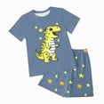 thumbnail image 1 of NIEWTR Toddler Baby Girls Summer Outfits Baby Boy Summer Clothes Short Sleeve T Shirt Checkerboard Top Set Elastic Waist Shorts 2Pcs Outfits 12M-4T(Yellow,3-4 Years), 1 of 6