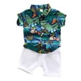 thumbnail image 1 of NIEWTR Toddler Baby Kids Boys Dinosaur Print Tops Elastic Shorts Pants Pajamas Sleepwear Set Cartoon Print 2PCS Set For 18-24 Months 2t 3t 4t 5t 6t Pajamas & Dailywear Set ,6-12 Months, 1 of 3