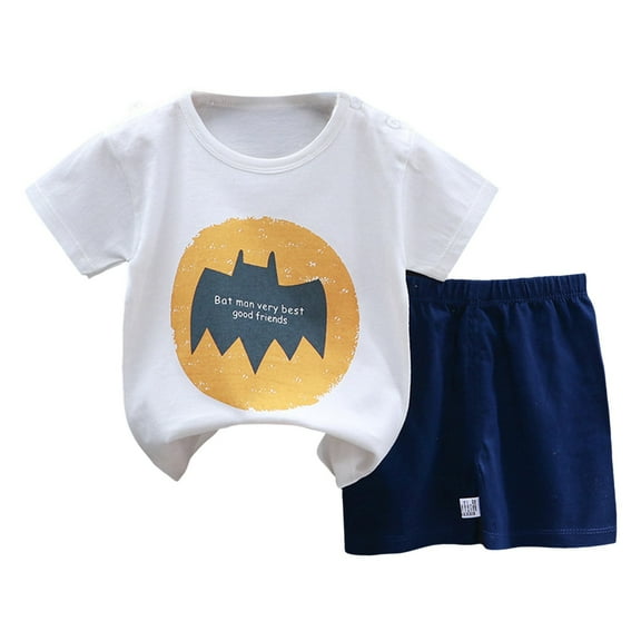 NIEWTR Toddler Baby Kids Boys Dinosaur Print Tops Elastic Shorts Pants Pajamas Sleepwear Set Set For 18-24 Months 2t 3t 4t 5t 6t Children's Day Gift 2PCS Set ,9-18 Months