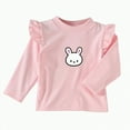 thumbnail image 1 of NIEWTR Toddler Baby Little Girls Boys Shirts Crewneck Tunic Tops Loose Casual Tee Blouses with Side Buttons Casual Pullover Fall Winter Sweatshirts Long sleeved T-shirt for 6-12 Months, 1 of 4