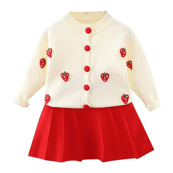 NIEWTR Toddler Baby Outfit Long Sleeve Sweatshirt Pullover Pants or Skirt Clothes Set Girls Fall Winter 2PCS