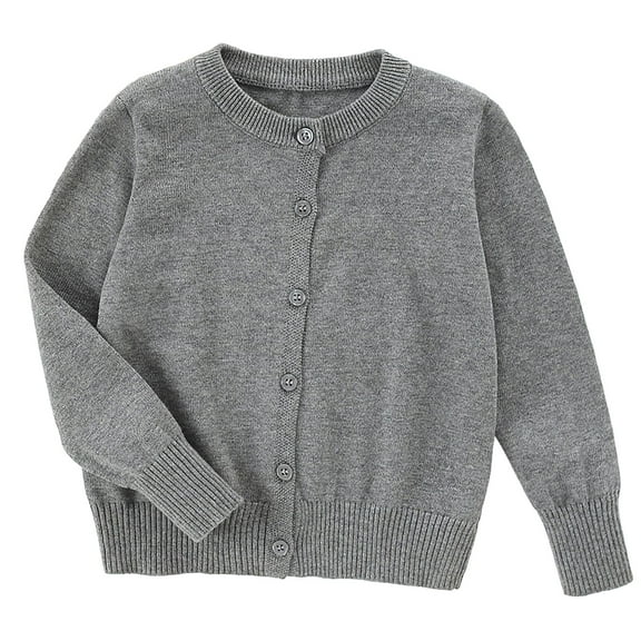 NIEWTR Toddler Baby Sweater Cardigan Cable-Knit Fall Winter Coat Long Sleeve Cardigan for Baby Girl Sweaters Coats Sweatshirt Sweater（5-6 Years，Grey）