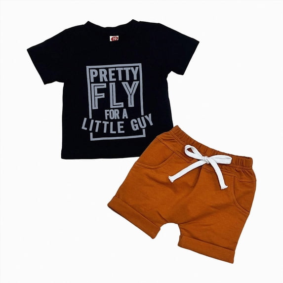 NIEWTR Toddler Boy Clothes Cartoon Spring Summer Short Sleeve T-Shirt and Shorts Kids Outfit Set 1T 2T 3T 4T 5T(3-6 Months)