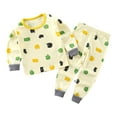thumbnail image 1 of NIEWTR Toddler Boy Girl Contrast Color Pullover Sweatshirt Long Sleeve Tops Pants Sweatsuit Clothes Set Loungewears Pajamas Set 12-18 Months Toddler Pullover, 3-4 Years, 1 of 3