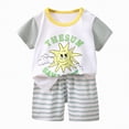 thumbnail image 1 of NIEWTR Toddler Boy Clothes Little Baby Boys Outfits 2PCS Summer Short Sleeve With Pants Clothing Set for 1-5 Years(White,18-24 Months), 1 of 4