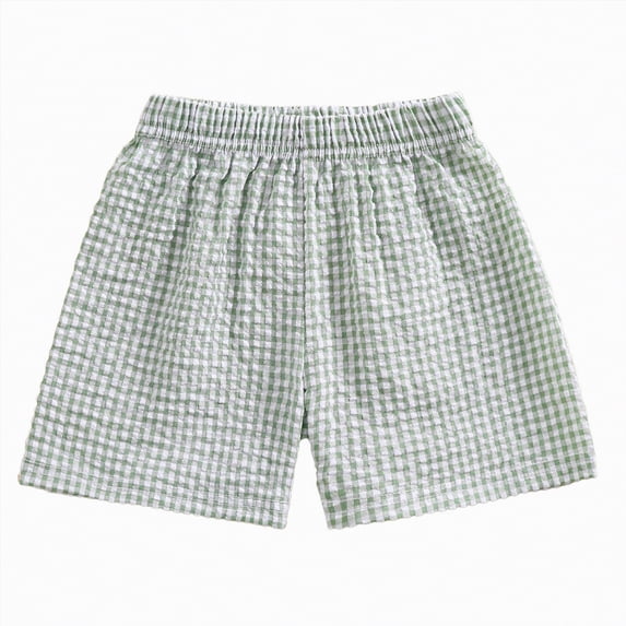 NIEWTR Toddler Boy Cotton Shorts Soft Comfortable Shorts with Elastic Waist for Fall Casual Wear(Light Green,3-4 Years)