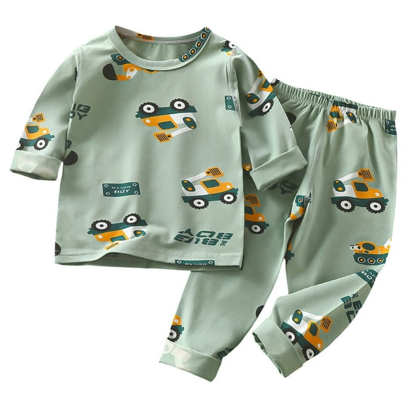 NIEWTR Toddler Boy Fall-Winter Outfits Pants Sets Toddler Boy Long Sleeve Contrast Color Tops Elastic Ripped Pants 2PCS Set Fall Winter Outfits Children's Gift,Green,8-9 Years