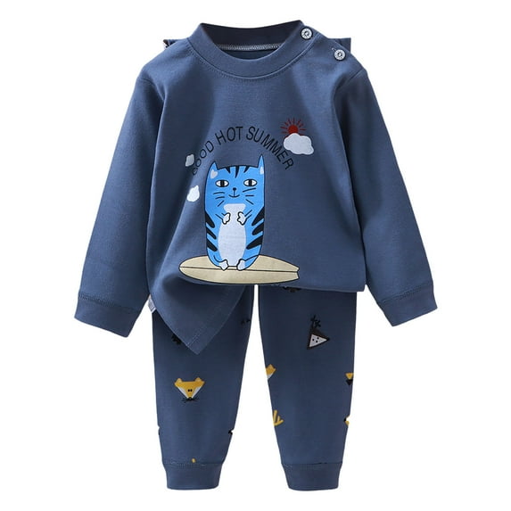 NIEWTR Toddler Boy Girl Clothes Mamas Boy Long Sleeve Sweatshirt Top + Jogger Pants Cute Outfit 2PCS Long Sleeve Sweatshirts Jogger Pants Set 12-24 Months, 12-18 Months