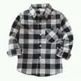 thumbnail image 1 of NIEWTR Toddler Boy Girl Fall Flannel Shirt Kid Baby Long Sleeve Button Up Shirts Long Sleeve Button Shirt for 5-6 Years, 1 of 4