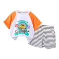 thumbnail image 1 of NIEWTR Toddler Boys 2pcs Outfits Set Short Sleeve Print Tops+ Shorts Print Set For 2t 3t 4t 5t 6t Boys 2PCS Outfits Pajamas & Dailywear for 0-6 YEARS Children's Day Gift 2PCS Set Summer Pj's Toddler, 1 of 5