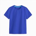thumbnail image 1 of NIEWTR Toddler Boys Casual Crewneck T-Shirts Short Sleeve 0-24M 2T 3T 4T 5T Kids Soft Breathable Tees Loose Fit Summer Tops Beach Casual Wear(A-Blue,3-4 Years), 1 of 4
