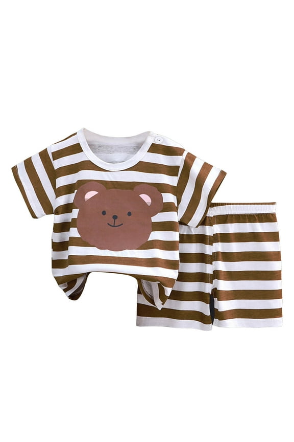 Toddler Boys Clothes 3T Toddler Boys Summer 2PCS Outfits Letter Print Short Sleeve Shirt Top Shorts Set Yellow For 18-24 Months 2t 3t 4t 5t 6t Children's Day Gift 2PCS Set ,2-3 Years