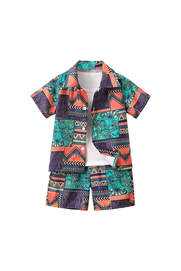 Toddler Boys Girls Clothes Set Short Sleeve T-shirt Top Pocket Elastic Shorts 2Pcs Outfits Set For 18-24 Months 2t 3t 4t 5t 6t Children's Day Gift 2PCS Set ,3-4 Years