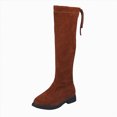 thumbnail image 1 of NIEWTR Toddler Boys Girls Cowboy Cowgirl Boots Little Kids Western Square Toe Riding Mid Calf Boots for Daily Birthday Wear(A-Brown,9), 1 of 9