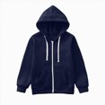 thumbnail image 1 of NIEWTR Toddler Boys Girls Cute Coat Kids Solid Color Long Sleeve Zip Up Hoodie Hooded Sweatshirt Top Boys Girls Clothes, 1 of 5