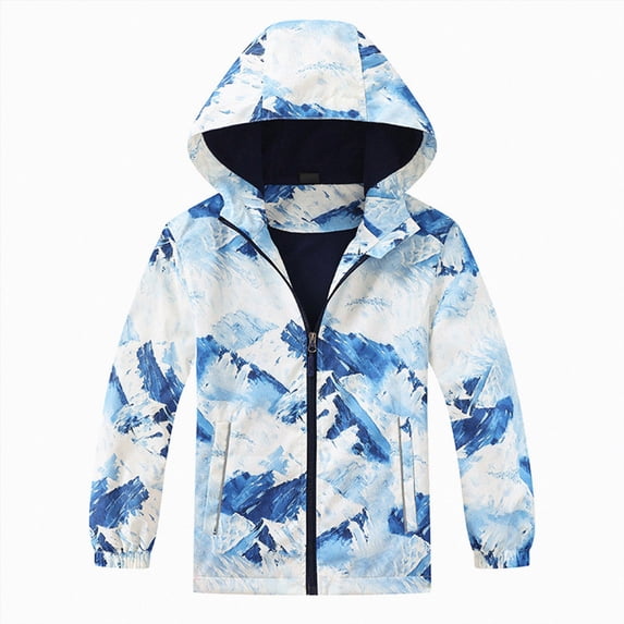 NIEWTR Toddler Boys Girls Hooded Zipper Coat Cartoon Lined Windproof Jacket with Long Sleeves for Casual Outdoor Wear