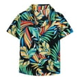 thumbnail image 1 of NIEWTR Toddler Boys Hawaiian Shirts Short Sleeve Cotton Summer Beach Button Down Casual Shirts for Kids 3T 4T 5T 6T (A-Dark Green,3-4 Years), 1 of 9
