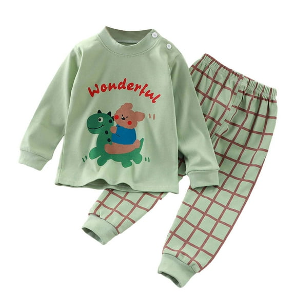 NIEWTR Toddler Boys Pajamas & Dailywear Set Fall Winter Outfit Long Pullover Sweatshirt Stretch Pant Sweatsuit Outfit 2PC Long Sleeve Pajamas Set 3 6 9 12 18 24 Months 2T 3T,5-6 Years