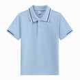 thumbnail image 1 of NIEWTR Toddler Boys Short Sleeve Polo Shirt Soft for Playdates School and Everyday（A01-Light Blue,10-11 Years), 1 of 7