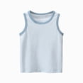 thumbnail image 1 of NIEWTR Toddler Boys Summer Basics Sleeveless T-Shirts 0-24M 2T 3T 4T 5T 6T Kids Soft Tank Tops for Vacation Poolside Summer Sleeveless Vests(B-Light Blue,3-4 Years), 1 of 9