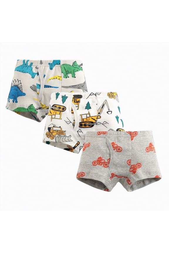Toddler Boys Underwear Boxer Briefs Softness with Cute Animal Patterns(A,5-6 Years)