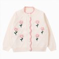 thumbnail image 1 of NIEWTR Toddler Cartoon Clothing Girl's Knit Cardigan Long Sleeve Winter Button Up Sweater Coat for Kids Girls and Boys 1T 2T 3T 4T 5T 6T 7T(A-Beige,1-2 Years), 1 of 3