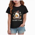 thumbnail image 1 of NIEWTR Toddler Clothes Baby Shirts Halloween Graphic Tee for Girls 2t 3t 4t 5t Kids Cute Short Sleeve Crew Neck T-Shirt Top(1-2 Years), 1 of 5