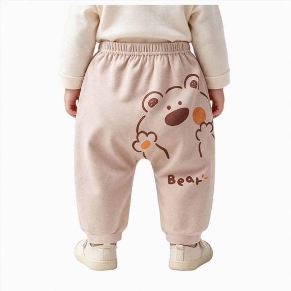 NIEWTR Toddler Clothes Boys' and Girls' Big Bottom Pants Baby Pants Pure Cotton Pants Baby Long Pants Outerwear Pants Warm