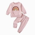 thumbnail image 1 of NIEWTR Toddler Clothes Long Sleeve Outfit Set Soft Pullover with Comfy Long Pants Breathable Pajamas for Girl Girl 18-24M 2T-4T(A-Pink,2-3 Years), 1 of 8