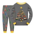 thumbnail image 1 of NIEWTR Toddler Girl Pajamas Sets Girls Christmas Pajamas Long Sleeve Cotton PJs Two Piece Kids Sleepwear Sleepwear Sets (7-8 Years,Grey), 1 of 4