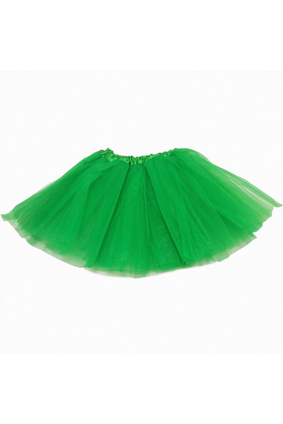 Toddler Girl Tutu Skirt with Ribbon Accents Tulle Party Skirt for Family Events(Green,3-8 Years)
