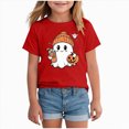 thumbnail image 1 of NIEWTR Toddler Girls Halloween T-Shirt Cute Cartoon Ghost Short Sleeve T Shirt Halloween T-Shirt Gift for Boys Girls Children(4-5 Years), 1 of 5